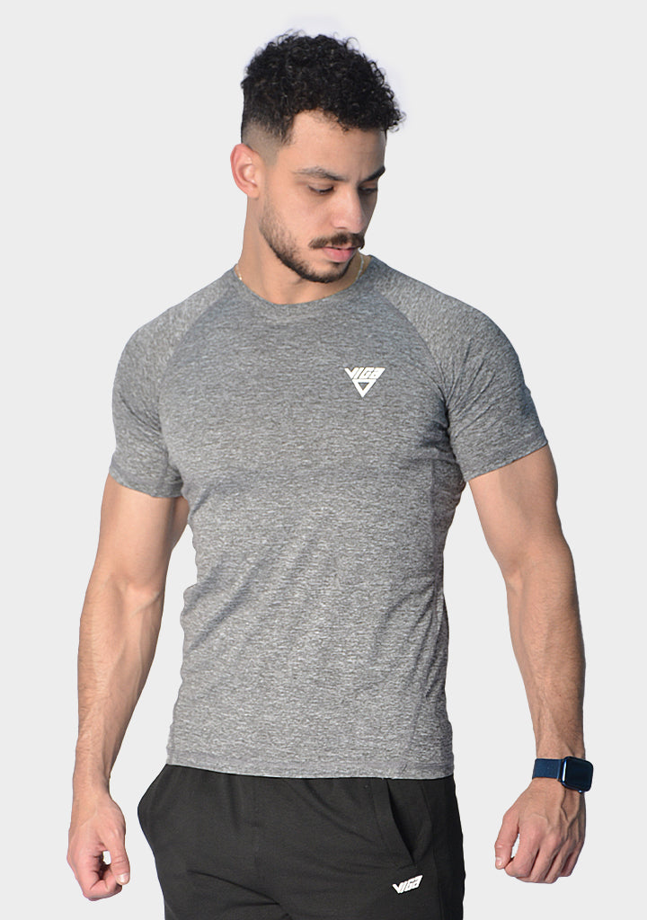Viga Slim fit men sportive training shirt - Dark grey