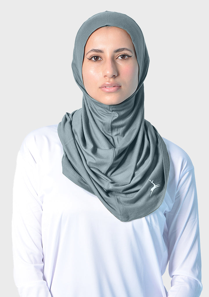 Doe Hijab Headband - front view, blue