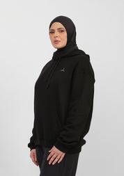 Doe Oversized Fleeced Hoodie - Black