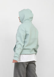 Doe Oversized Fleeced Hoodie - Mint Green