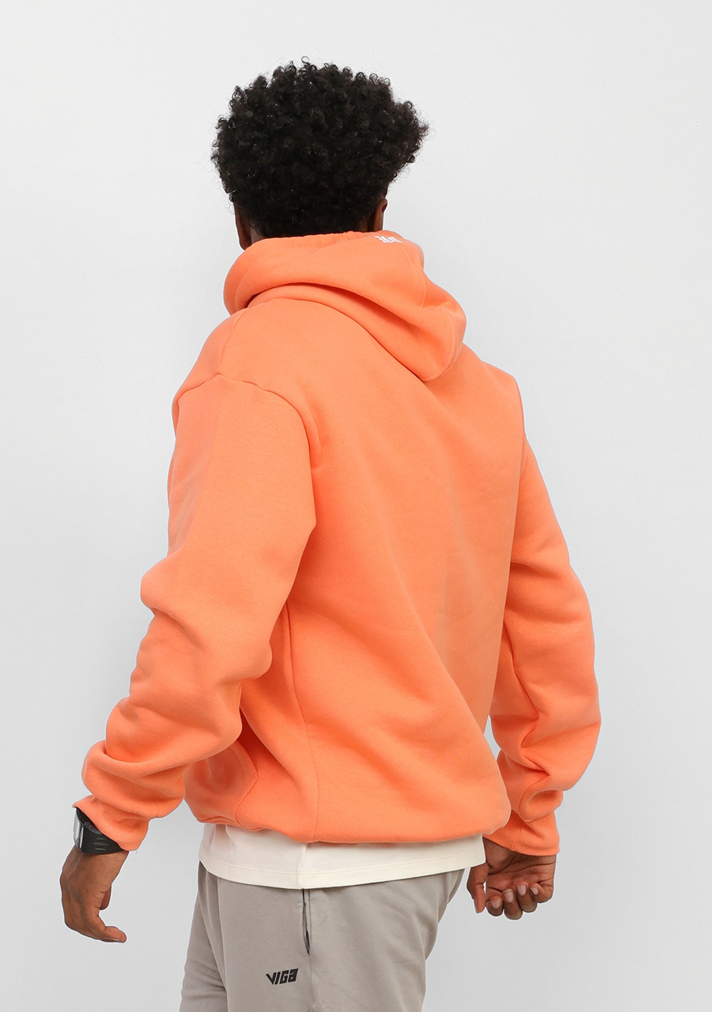 Doe Oversized Fleeced Hoodie - Orange