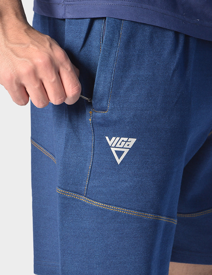 Viga Men Dyed Solid Sweat Shorts