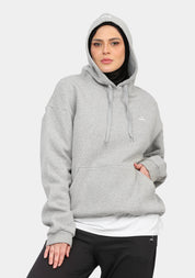 Doe Oversized Fleeced Hoodie - Grey