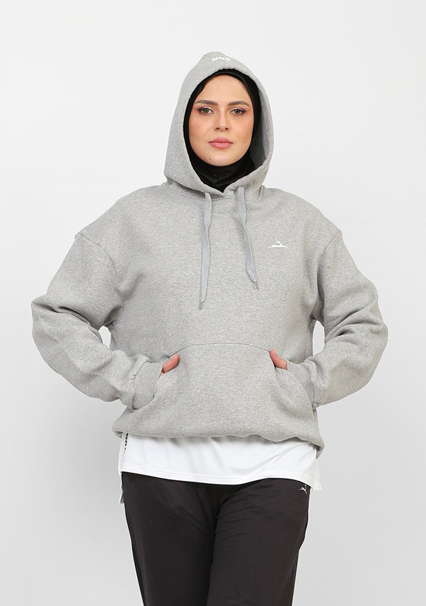 Doe Oversized Fleeced Hoodie - Grey