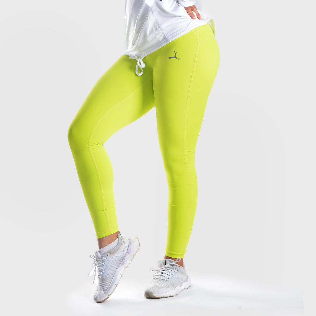 Doe side pocket elevate leggings - LIME GREEN