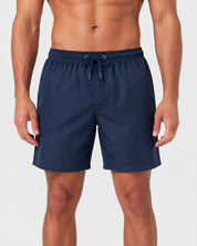 Navy Viga solid swim shorts for men — front view