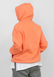 Doe Oversized Fleeced Hoodie - Orange