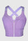 Doe High Support Adjustable Sports Bra – front view, lavender
