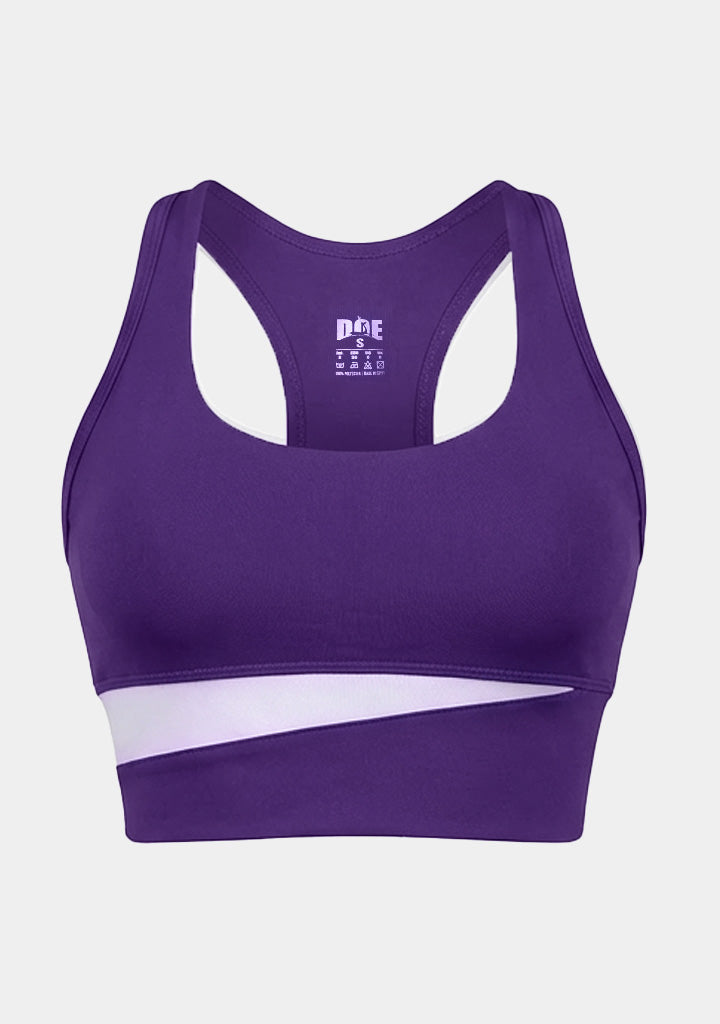 Doe ToneTwo Sports Bra – side view, purple