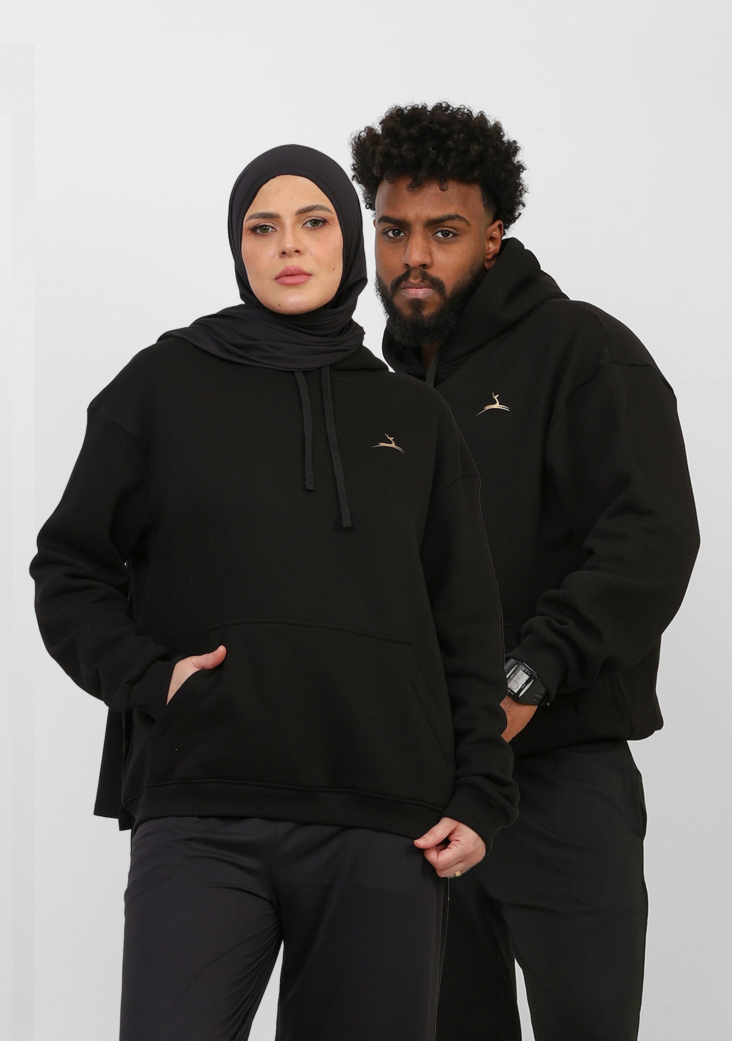 Doe Oversized Fleeced Hoodie - Black