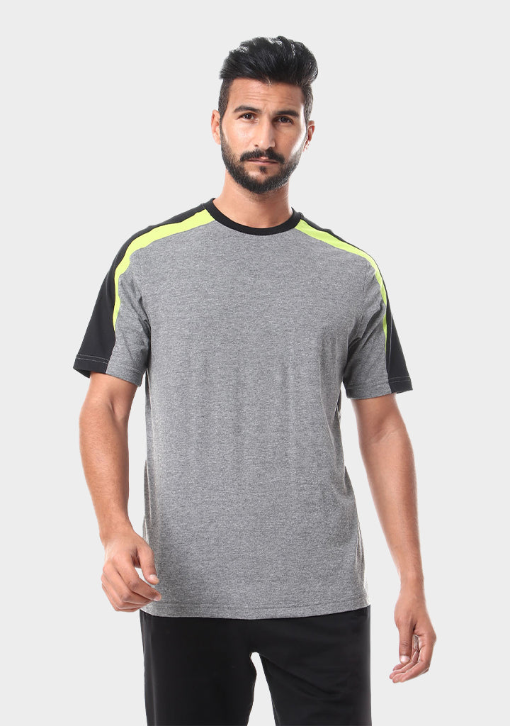 Generic round neck shirt grey/mint green