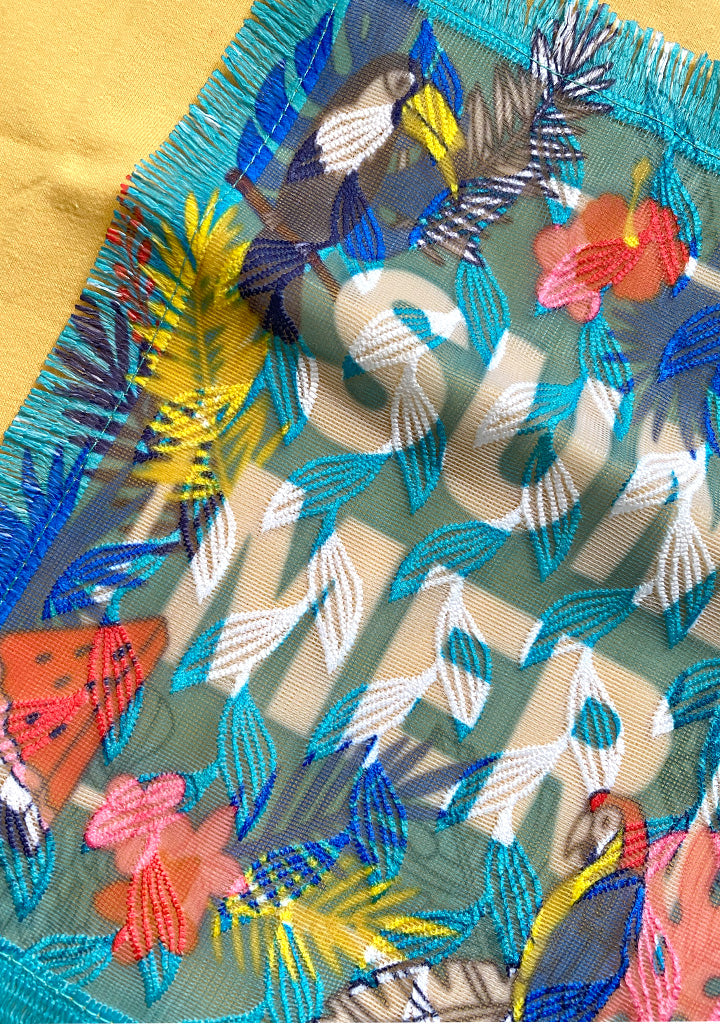 T-shirt - Flamingo yellow Print