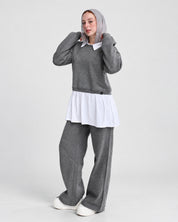 DOE The Hybrid Set sweatshirt — 2-in-1 mock-layered winter top