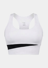 Doe ToneTwo Sports Bra – front view, white