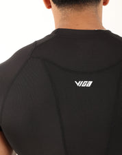 Close-up of dry-fit stretch fabric on Viga Sculpt Tee