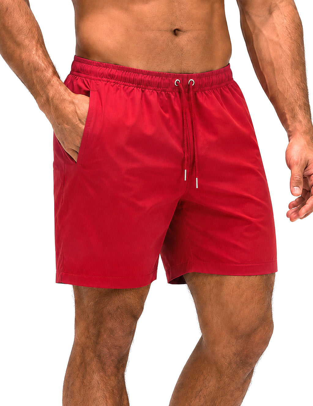 Viga solid swimming shorts for men by Champs Land — front view