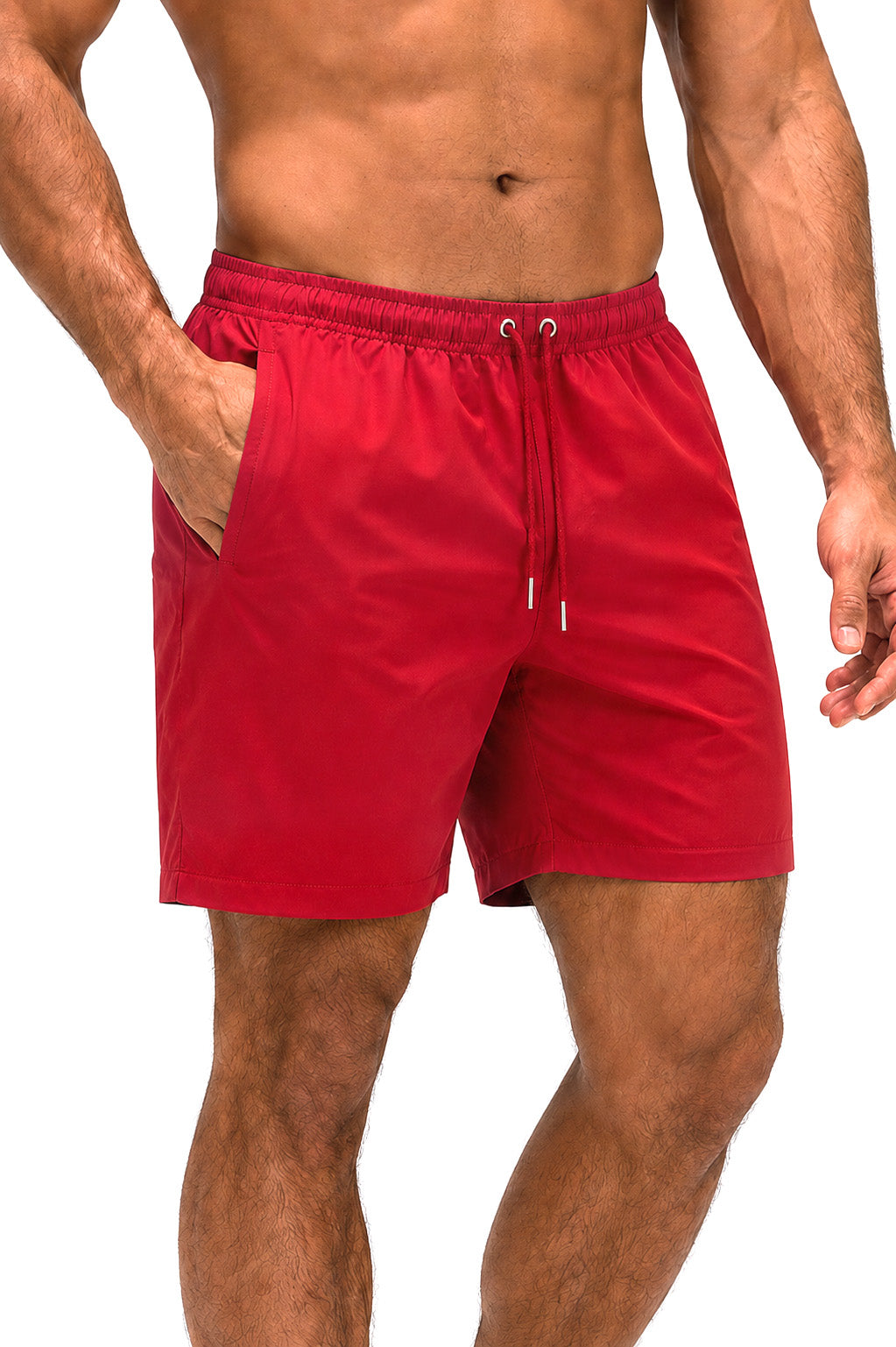 Viga solid swimming shorts for men by Champs Land — front view