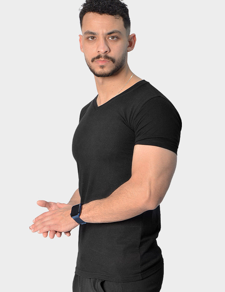 Cotton V-neck T-shirt