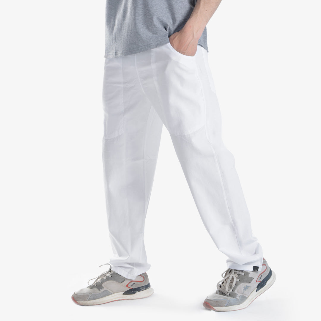 Basic regular fit linen pants