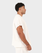 White Viga Box Fit Tank Top — side view