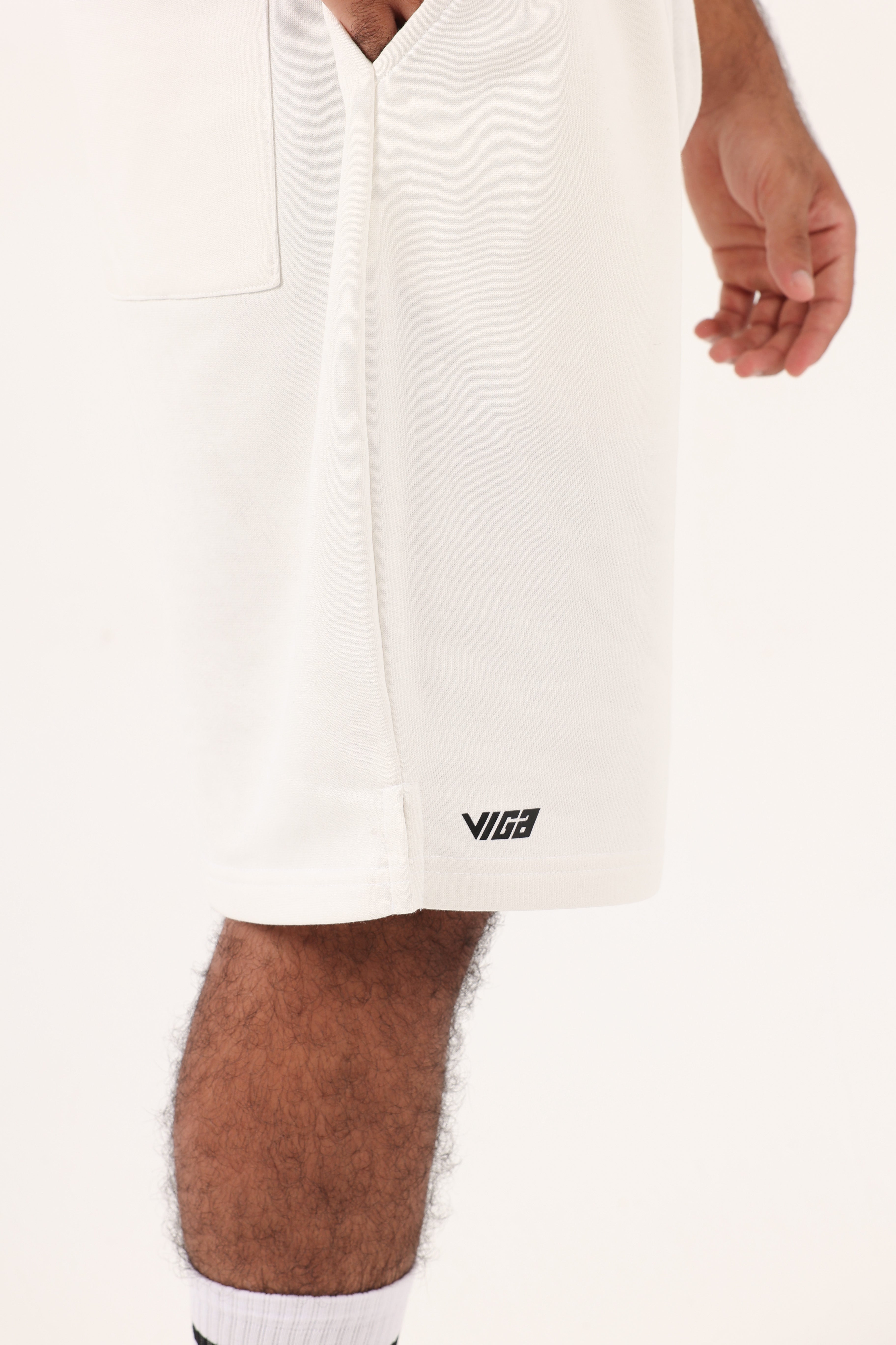 White Viga 24/7 Shorts — side view