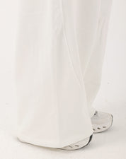 Zoomed detail of white Doe Cloud Fit Pants