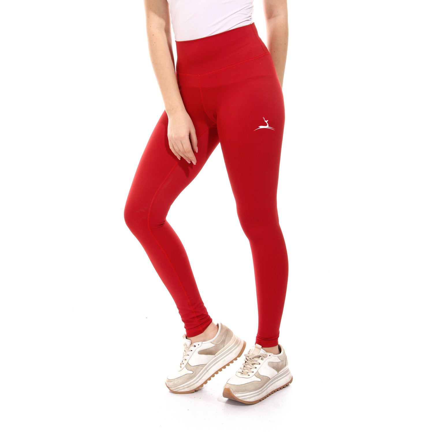 Plain red clearance leggings