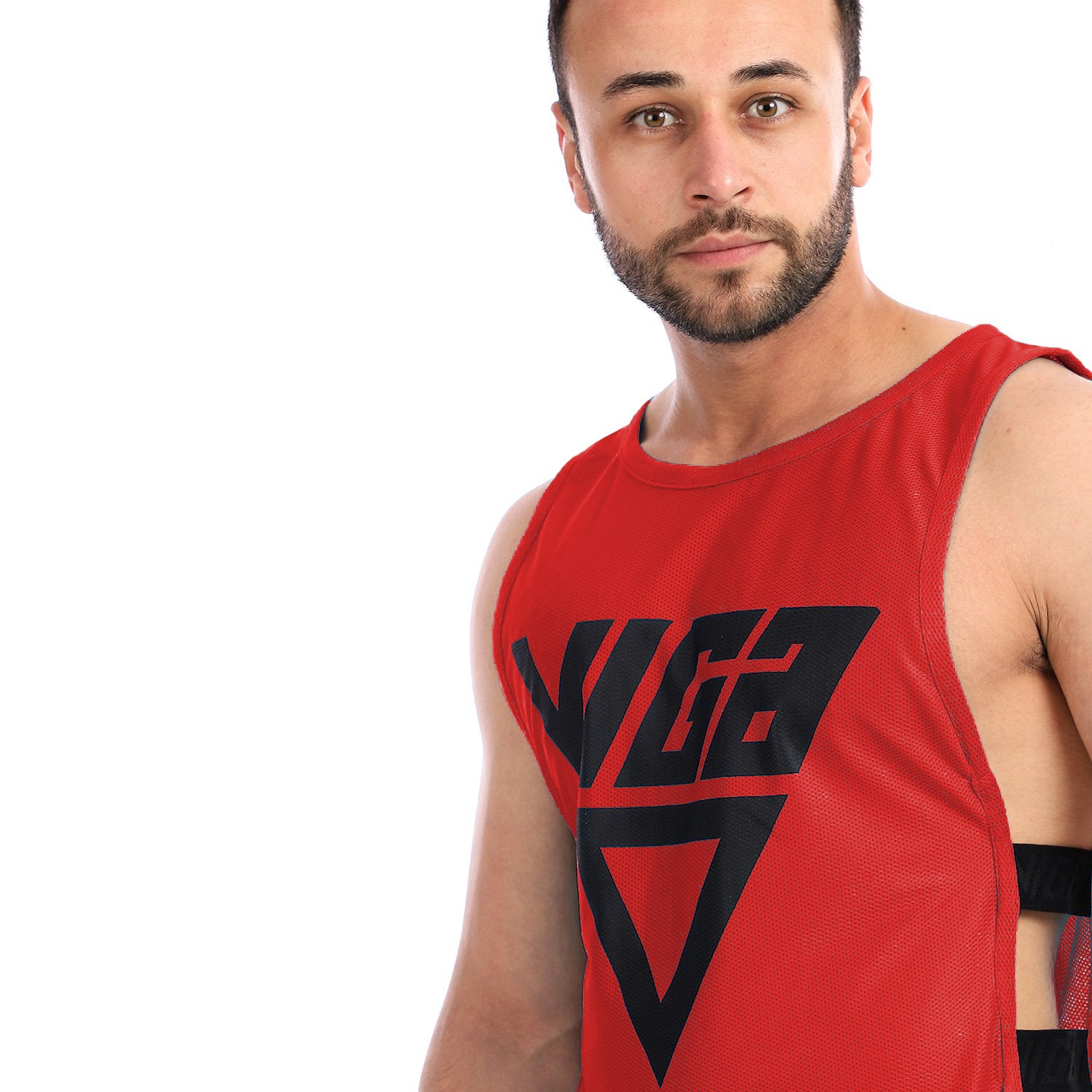  bibs- Red, Beige - Champsland