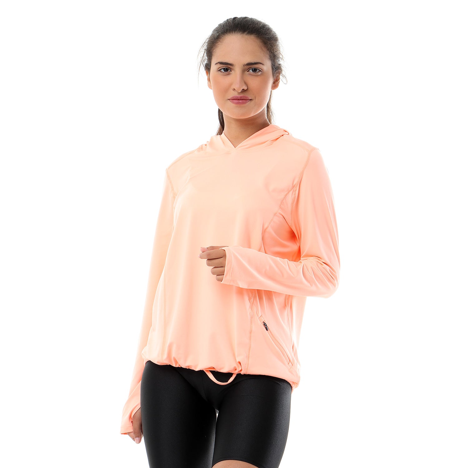 Doe Relaxed Fit Hoodie - front view, black