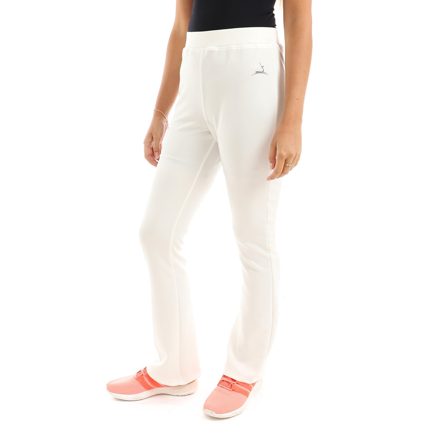 High waist flare yoga pants - Off white/ Grey - Champsland