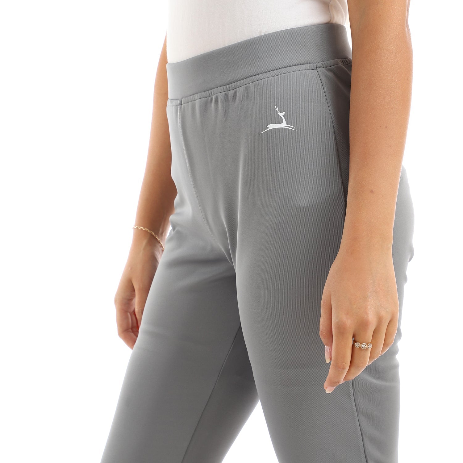 High waist flare yoga pants - Off white/ Grey - Champsland
