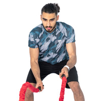 Viga performance full print Dri-fit T-shirt- Blue - Champsland