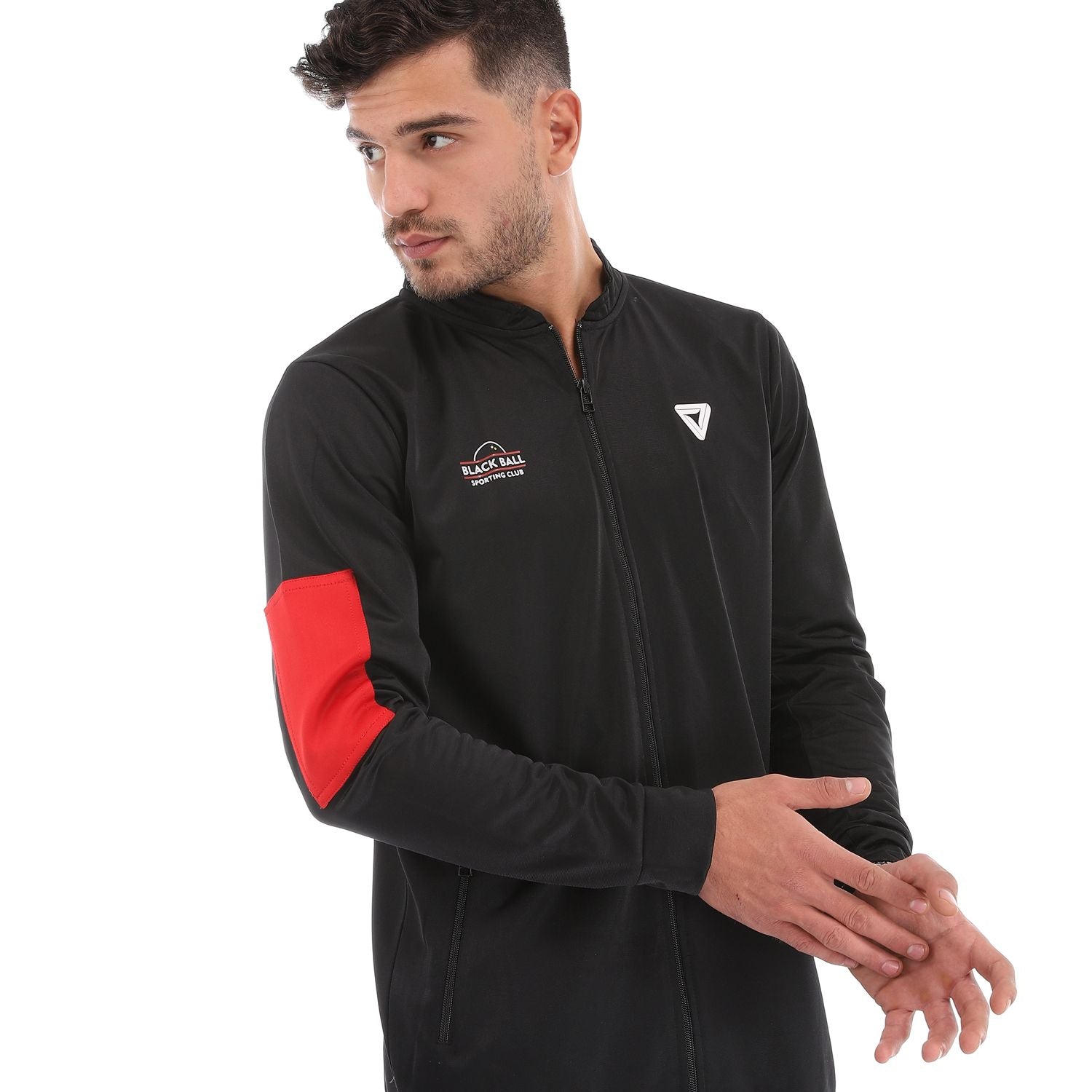 Black ball "Unisex" Active Training Set Of Pant And Jacket-Black*Red - Champsland